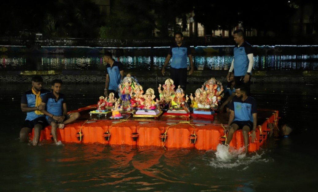 Saptahik Kokan Samana | दीड दिवसांच्या ९८७१ श्रीगणेशमूर्तीचे नवी मुंबई...